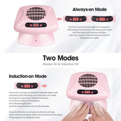 Gegong Air Nail Dryer compact vanity design fits on your counter.
