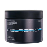 Gelactica Max Control bottle front shows strong hold for all-day sleek looks.