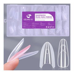 Gelike EC Sandwich Dual Forms top view for precise at-home polygel extensions.
