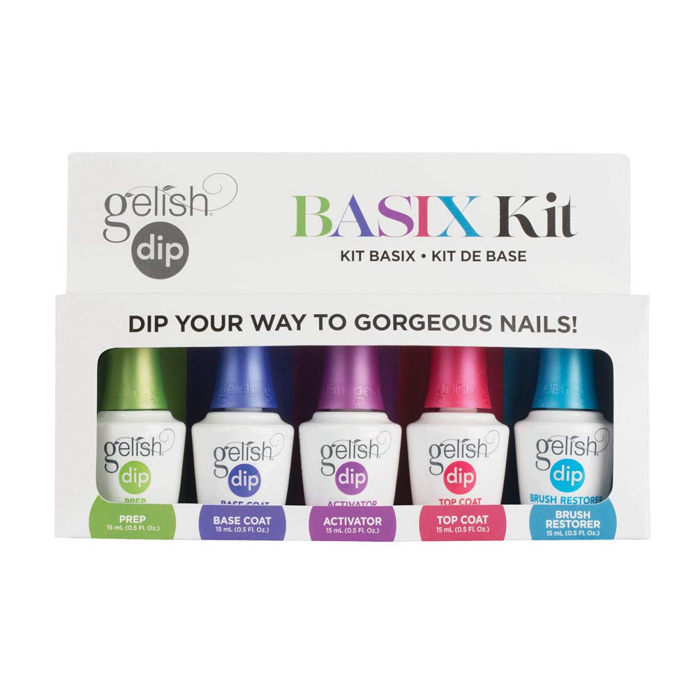 Gelish Dip Basix Kit cover shows all essentials for an at-home salon-quality manicure.