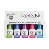 Gelish Dip Basix Kit cover shows all essentials for an at-home salon-quality manicure.