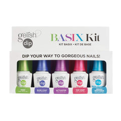 Gelish Dip Basix Kit cover shows all essentials for an at-home salon-quality manicure.