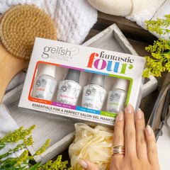 Gelish Foundation Base Gel guides a solid foundation for lasting wear.