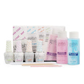 Gelish MINI Basix kit box opened for at-home salon-quality manicure.