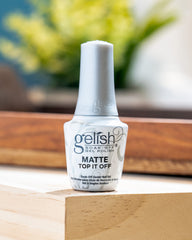 Gelish Matte Top It Off swatch displays long-lasting effect