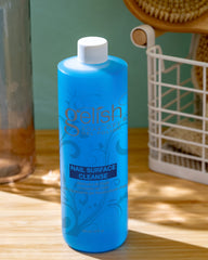 Gelish Nail Surface Cleanse wipe application highlights quick, skin-safe residue removal for smooth nails.