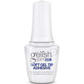 Gelish Soft Gel Tip Adhesive bottle for bubble-free adhesion.