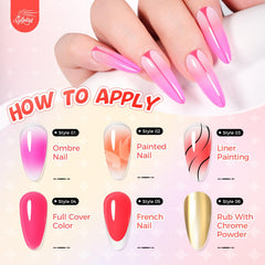 Gellaktik Blooming Aura Nails with sponges for easy DIY nail art