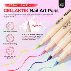 GELLAKTIK precision 0.7mm tip pen for detailed lines and dots.
