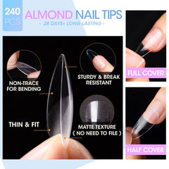 Gellen extend gel base coat doubles as glue and strengthener.