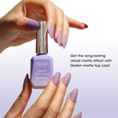 Gellen glitter top coat 18ml adds rainbow glitter for glamorous nails.