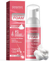 Gemächlich Zu Hause minoxidil foam bottle close-up showing premium packaging for scalp regrowth.