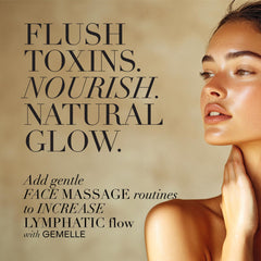 GEMELLE Bakuchiol-Sea Buckthorn ingredients glass emphasizes antioxidant boost for radiant skin.