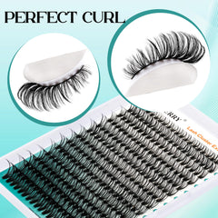GEMERRY different-length lash clusters 80P shows versatile lengths for natural or dramatic looks.
