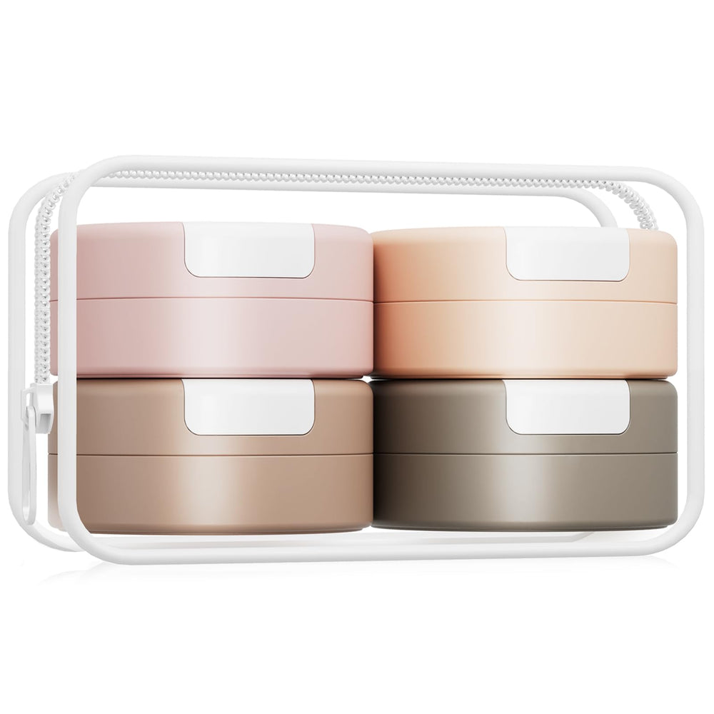Gemice travel containers with leakproof cap prevent spills during flights.