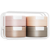 Gemice travel containers with leakproof cap prevent spills during flights.