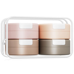 Gemice travel containers with leakproof cap prevent spills during flights.