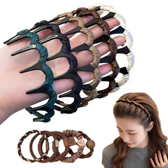 Generic 5Pcs Zig Zag Headbands packaging view for versatile styling.