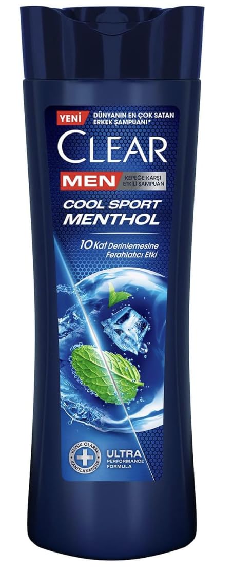 Generic Clear Men Cool Sport Menthol Shampoo bottle with refreshing menthol for all-day coolness.
