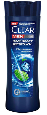 Generic Clear Men Cool Sport Menthol Shampoo bottle with refreshing menthol for all-day coolness.