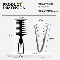 Generic dual-sided fluffy hair pick for fringe lift and texture