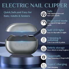 Generic electric nail clippers senior polish highlights smooth shine at home.