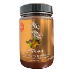 Generic Keratina Capilar bottle pour showing argan oil hydration and shine