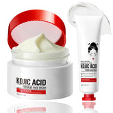 Generic Kojic Acid Cream face application shows smooth, hydrated skin awaiting subtle brightening.