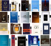 Generic men's cologne sampler with eight vials for home scent testing.