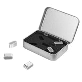 Generic Pax replacement capsules close-up showing durable, reusable aluminium construction.