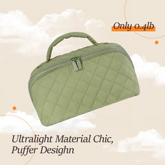 Generic Petition makeup bag 180-degree opening offers full item visibility while packing
