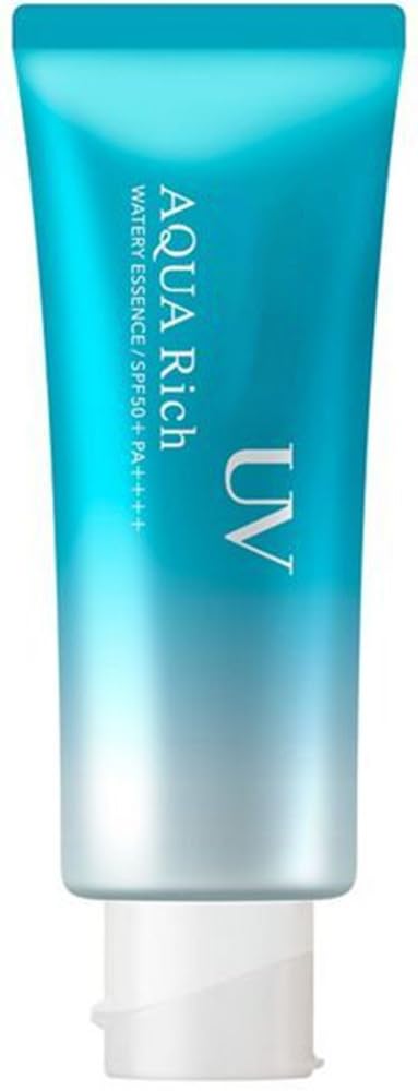 Generic UV Aqua Rich Watery Essence bottle showing refreshing texture for sun protection