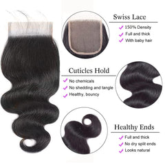Generous bundles closure Brazilian body wave 10inch compact pack styling versatility.