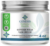 Genesis Wild Yam Root Cream bottle delivers quick, non-greasy hydration.