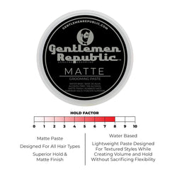 Gentlemen Republic Matte Paste hands-applying demonstrates easy daily styling