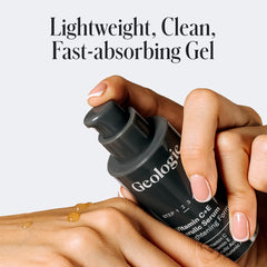 Geologie serum ingredients Vitamin C, E, Ferulic acid emphasize antioxidant power for glow.