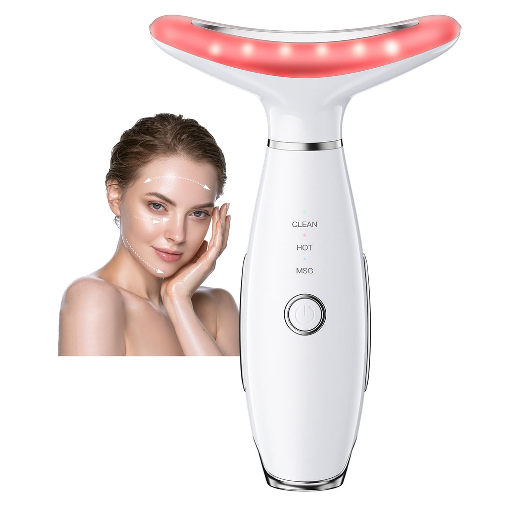 Gequip neck-face massager compact white design ideal for travel skincare