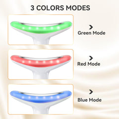 Gequip neck-face massager green clean mode for a refreshing cool session