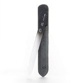 GERmanikure glass nail file with suede sleeve showing durable, lifetime-strong construction.