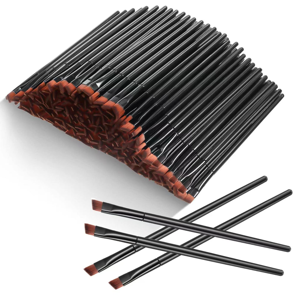 Gerrii disposable angled eyebrow brush nylon head for precise brow application.
