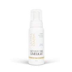 Get Into The Limelight Ultra Dark self-tanner mousse packaging highlights premium design for at-home tanning.