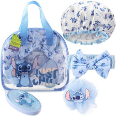 Get Trend Disney Stitch shower cap blue protects hair during bathing and skincare routines.