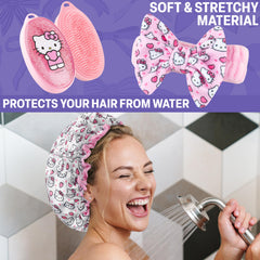 Get Trend Hello Kitty loofah sponge pink soft exfoliation for bath time