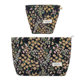 getgto large floral makeup bag with zipper for travel and daily organization