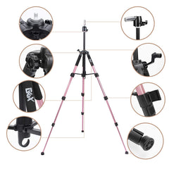 GEX 55-inch adjustable tripod demonstrating versatile height for varied styling