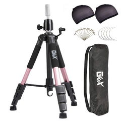 GEXWORLDWIDE GEX-55in mannequin tripod rose gold assembled for stable cosmetology practice.