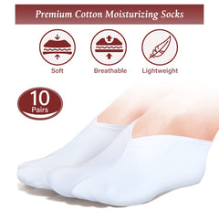 Geyoga calcetines nocturnos de algodón suave y transpirable, mantienen la crema cerca de la piel.