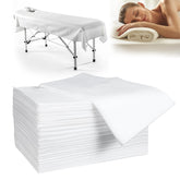 ggykjsk disposable bed sheets in 100-pack box, ready for quick spa setup.
