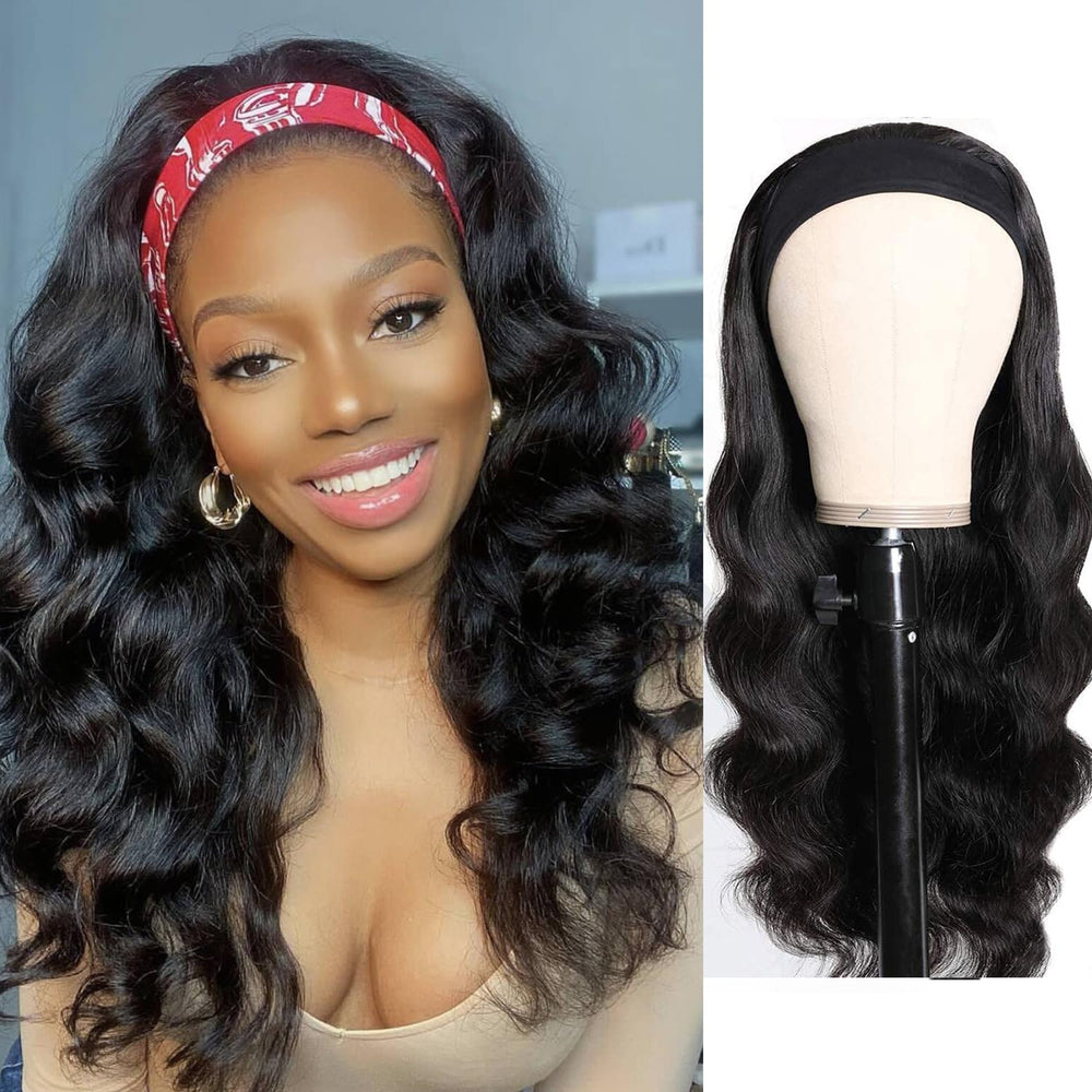 Ghaadd headband wig front view shows natural hairline and glueless wear.
