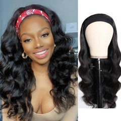 Ghaadd headband wig front view shows natural hairline and glueless wear.